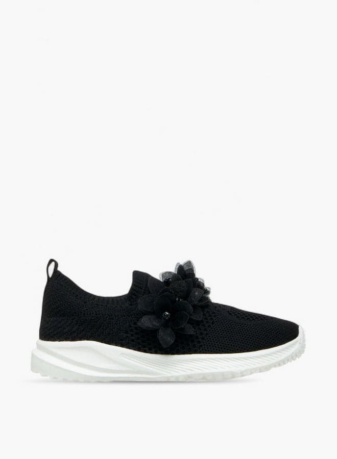 2121 001 Floral Fantasy: Elegant Slip-On Sneakers for Girls - Image 1