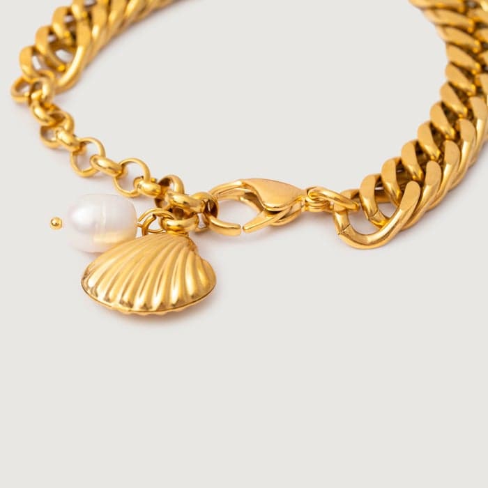 Noya Sanur 18K Gold-Plated Chunky Cuban Bracelet - Image 1