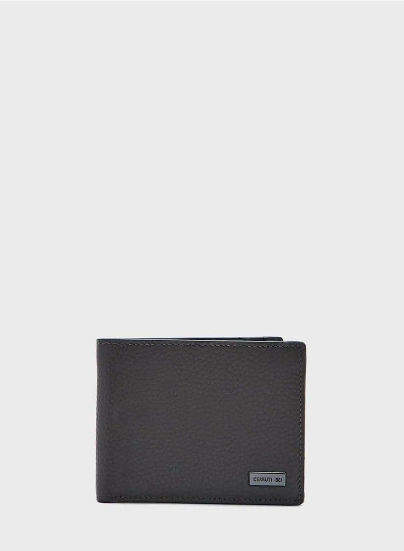CERRUTI 1881 Grain-Textured Leather Bi-Fold Wallet - Image 1