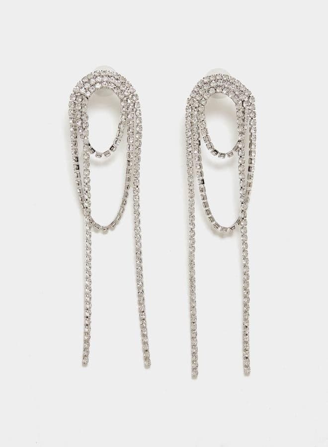 Styli Rhinestone Glamour Dangle Earrings for Elegant Evenings - Image 1