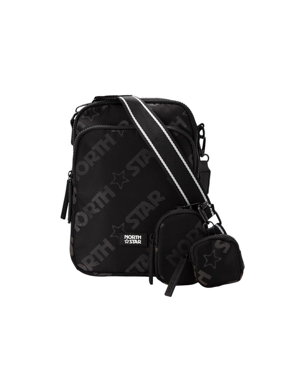 Bata Elegance: Chic Patterned Sling Bag Black for Women - Image 1