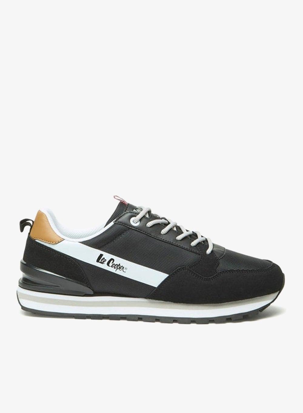 Ref 002Mblack Men's Elegant Textured Low-Top Sneakers - Image 1