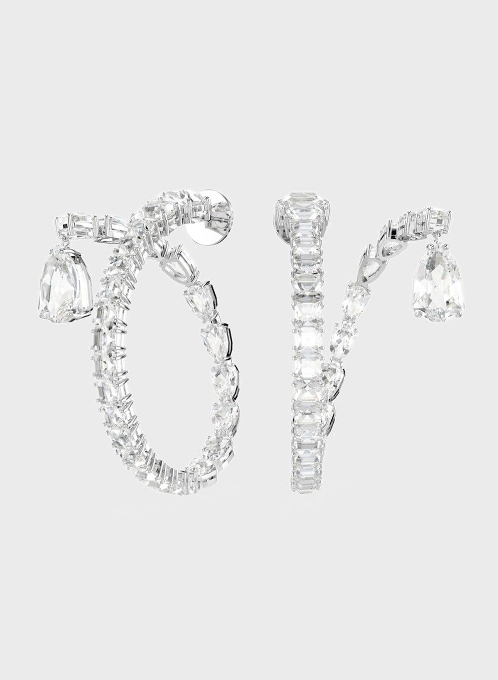 SWAROVSKI Matrix Crystal Elegance Hoop Earrings - Image 1