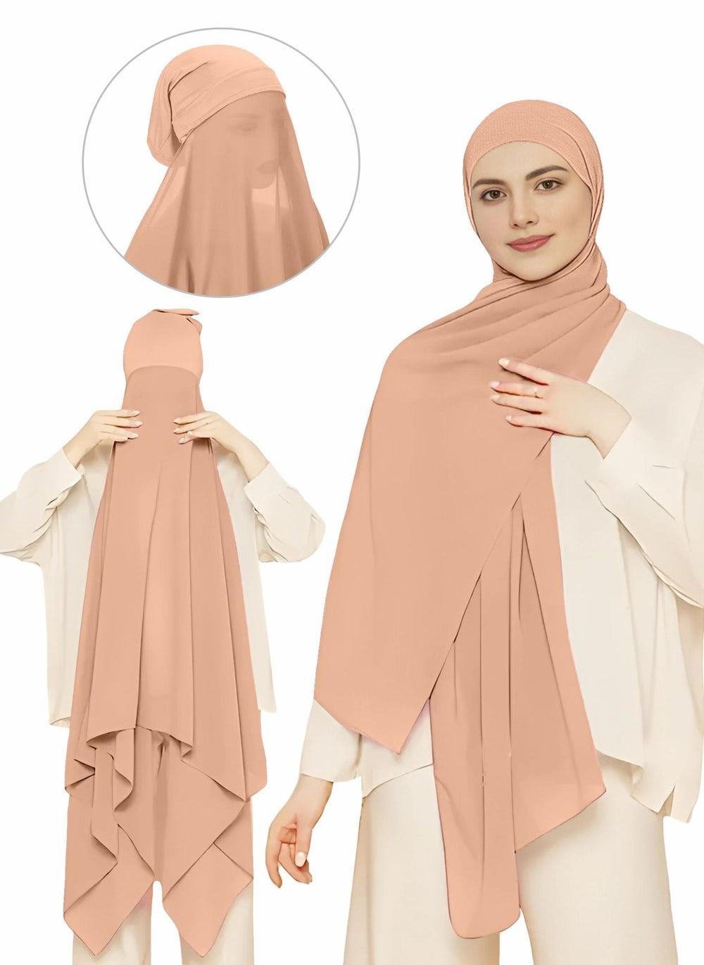 NUKHBAA Tumbleweed Instant Hijab Wrap HC4 - Effortless Elegance - Image 1