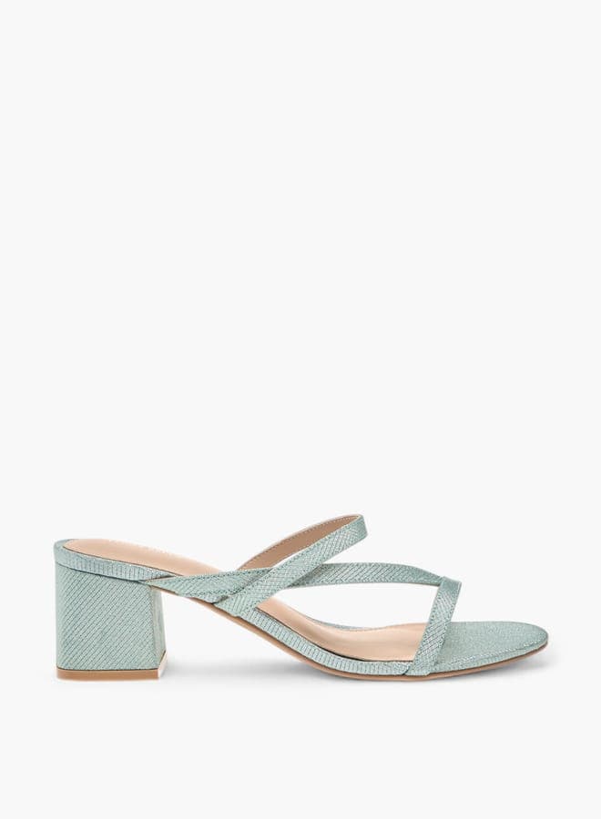 Elegant Textured Strappy Green Sandals 22H1405 Regreen - Image 1