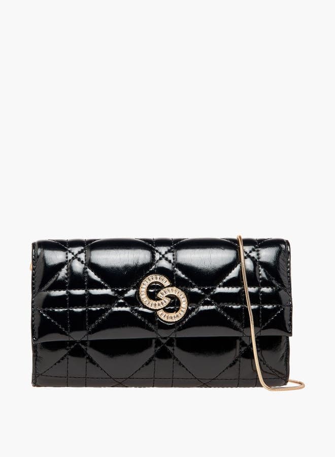 Celeste Quilted Elegance Crossbody Bag with Detachable Strap - Image 1