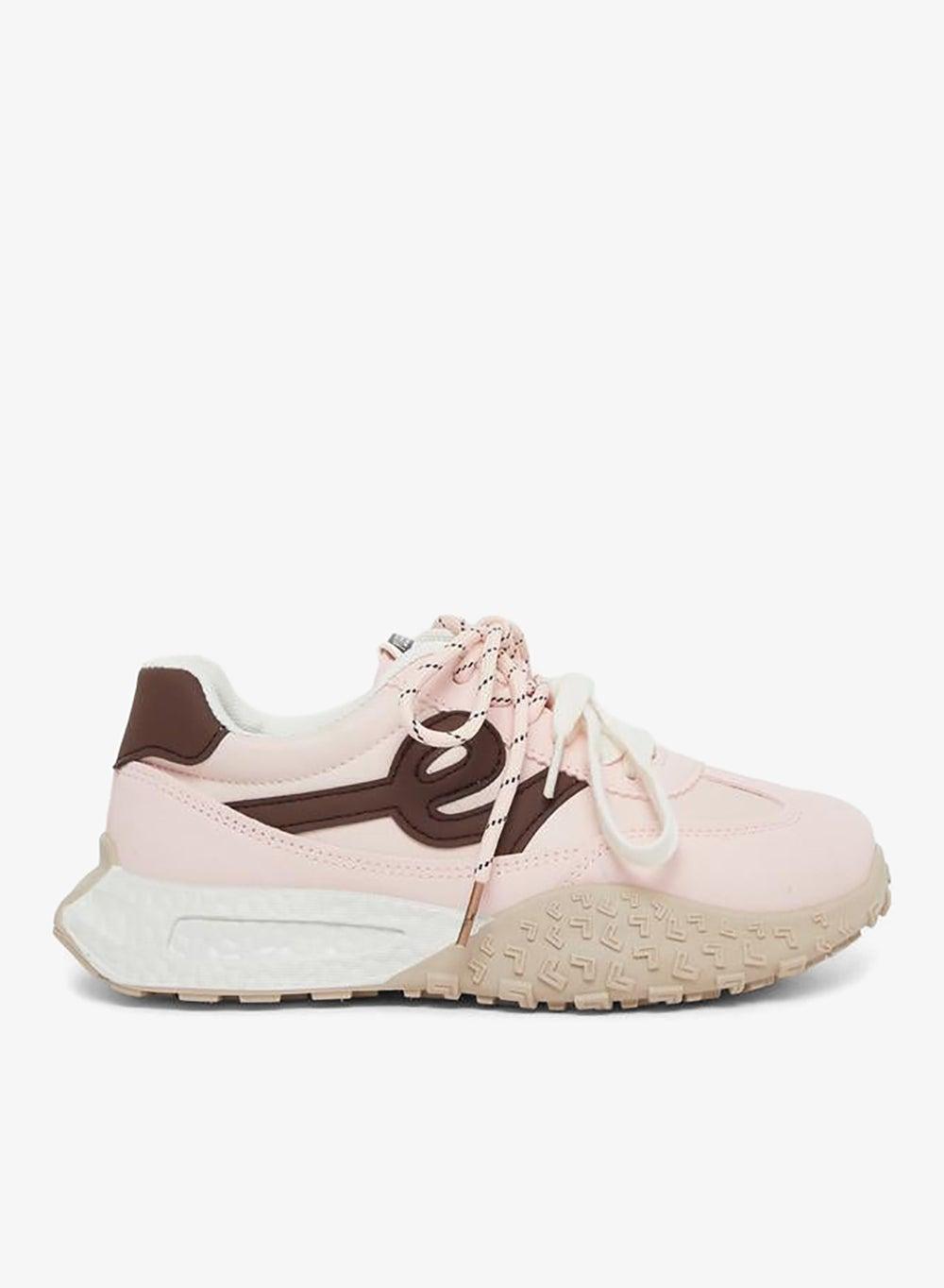 Elevated Pink Low-Top Sneakers with Chunky Sole - Image 1