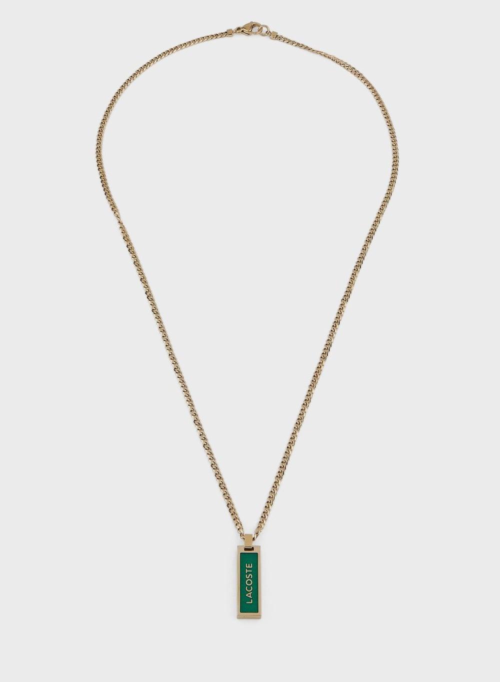 LACOSTE Fence: Elegant Stainless Steel Men's Necklace - Image 1