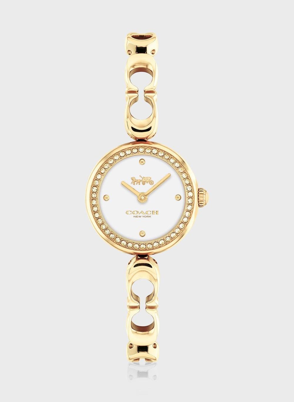 COACH Gracie 23mm Gold-Tone Women's Analog Watch - Image 1