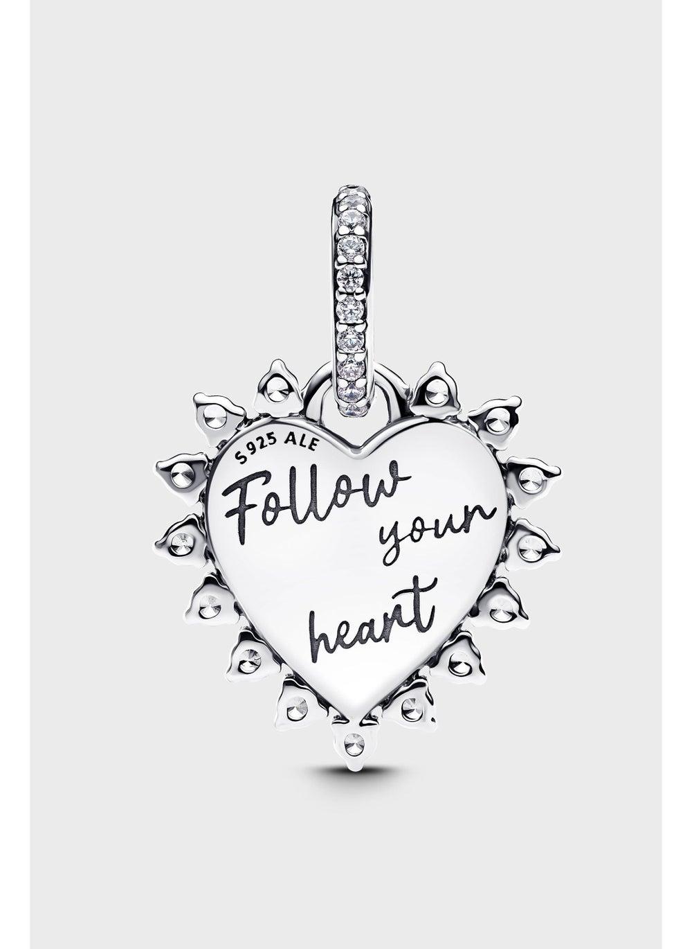 PANDORA Sterling Silver Spinnable Arrow Heart Charm - Image 1