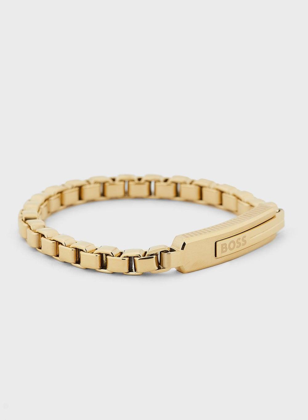 BOSS Orlado Men's Logo Bracelet: Timeless Elegance - Image 1
