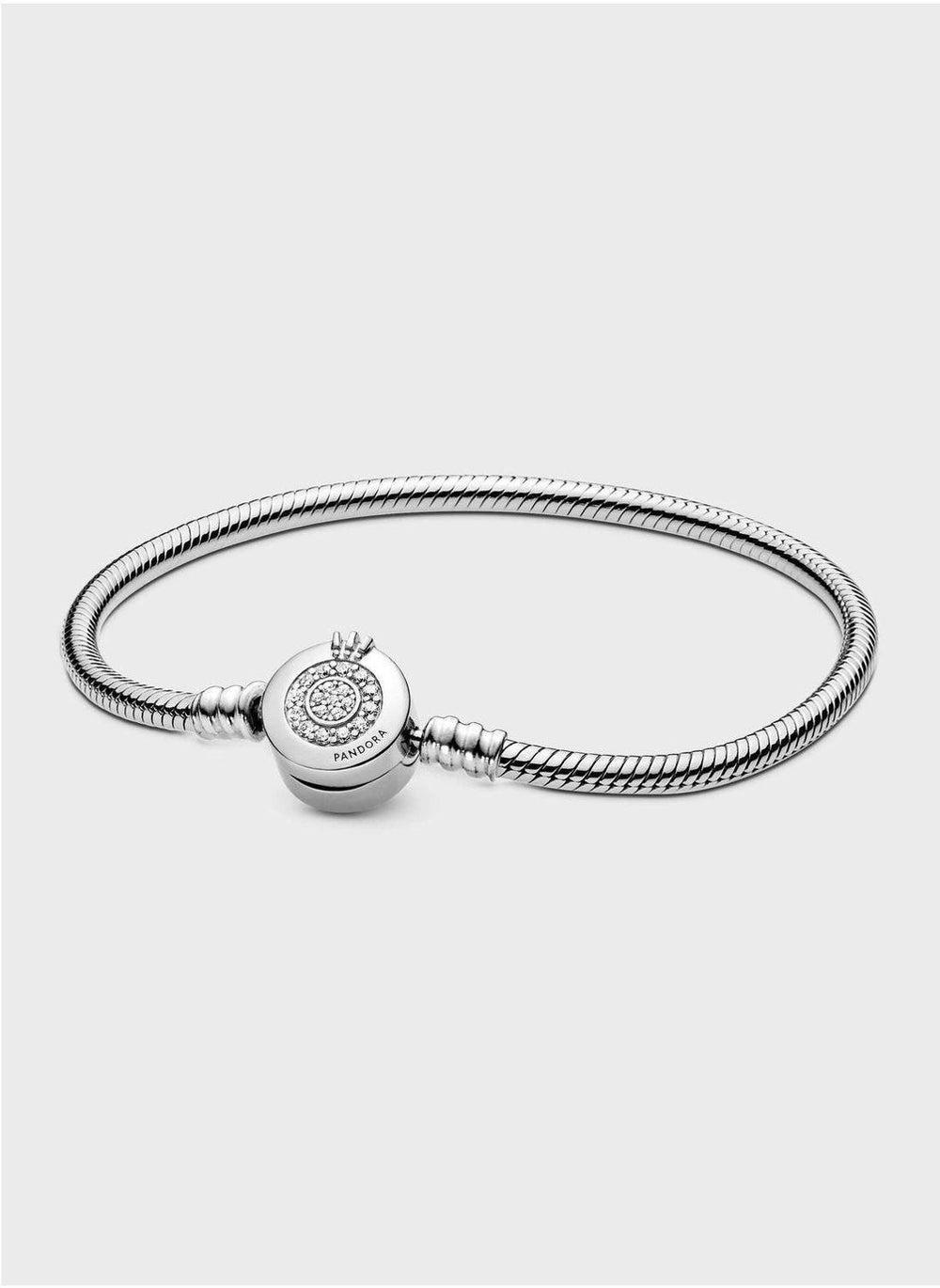 PANDORA Sparkling Crown O Chain Bracelet - Elegant Charm - Image 1