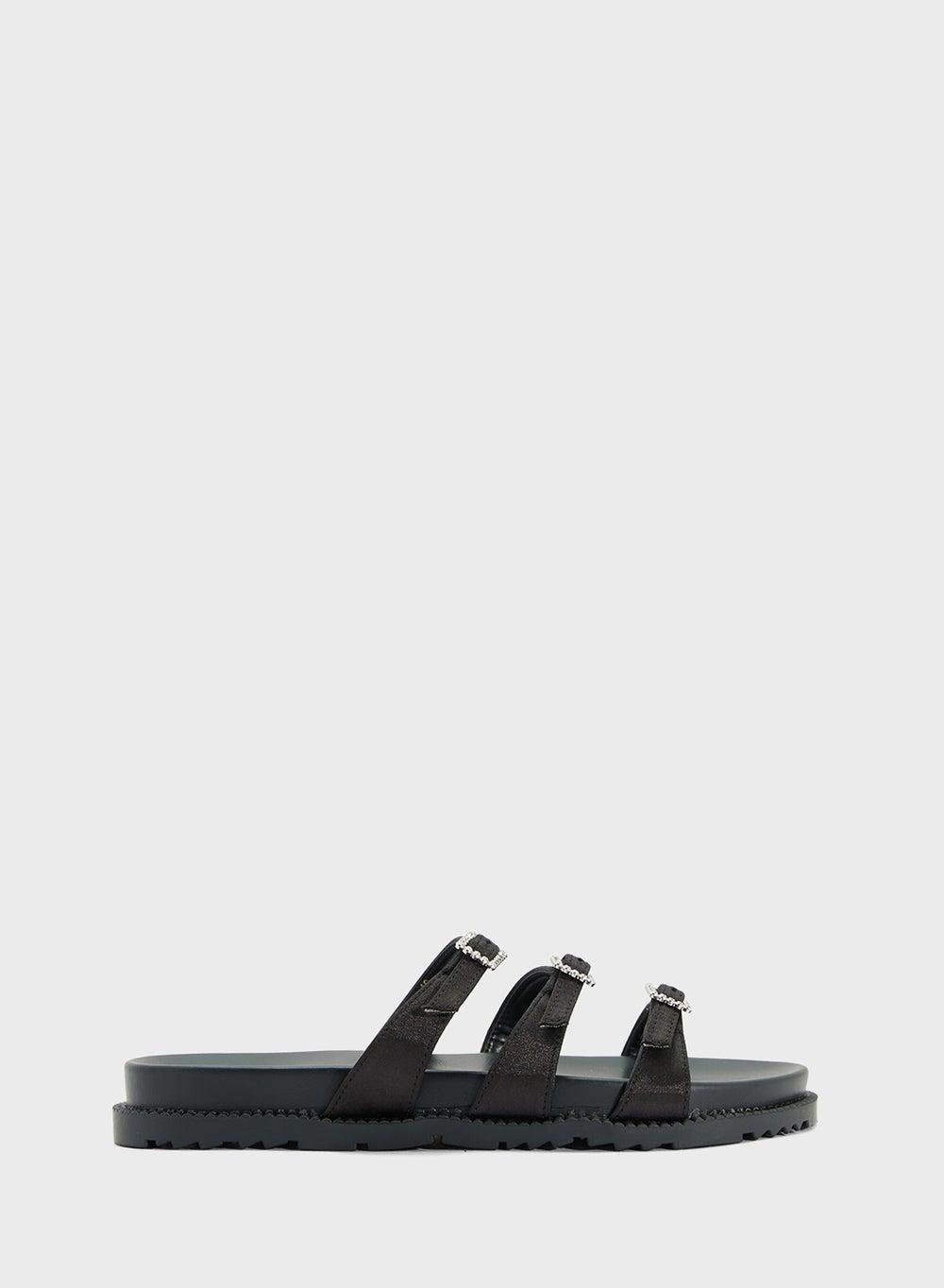 Elegant Triple Strap Flat Sandal 8187 257 for Women - Image 1
