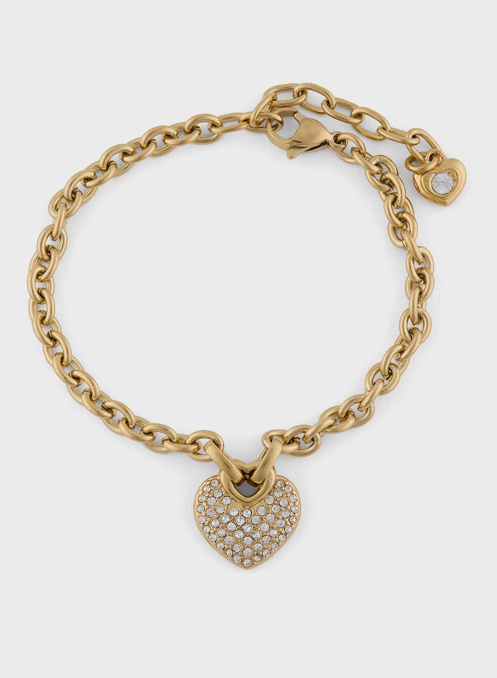 GUESS Crystal Heart Pave Bracelet – Elegant Women’s Accessory - Image 1