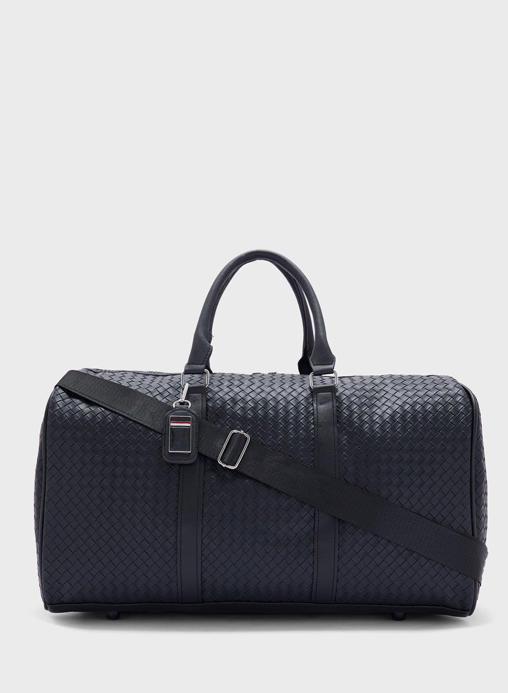Robert Wood Textured Leather Weekender Bag - Image 1