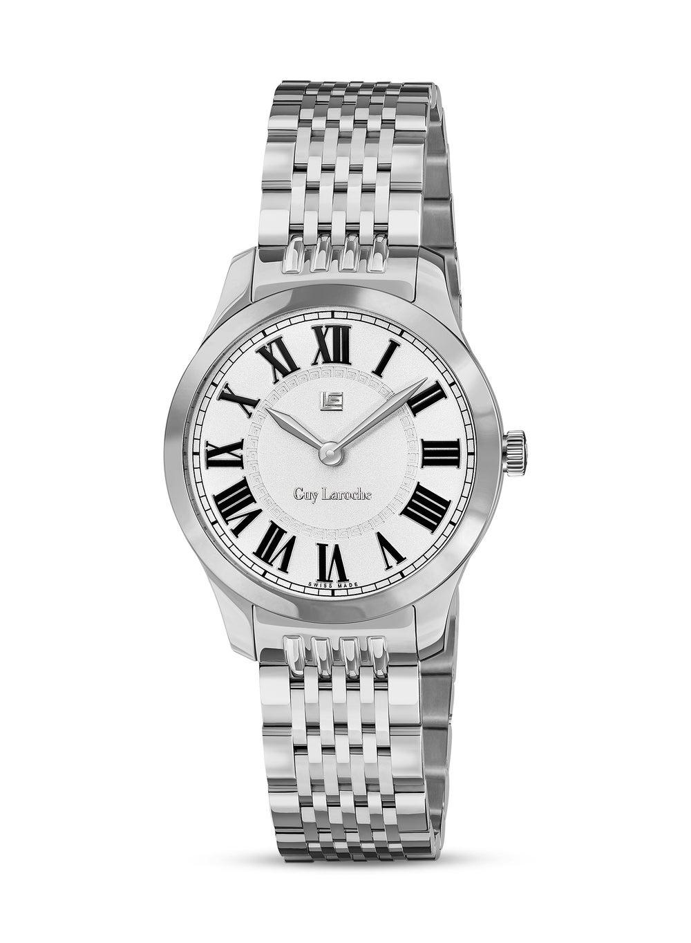 Guy Laroche Louise Elegant Silver Watch for Women - 29mm, 5 ATM - Image 1