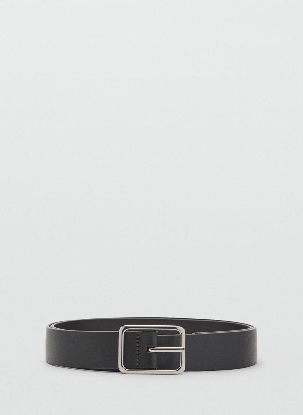Mango Man Allocated Hole Leather Elegance Belt - Image 1