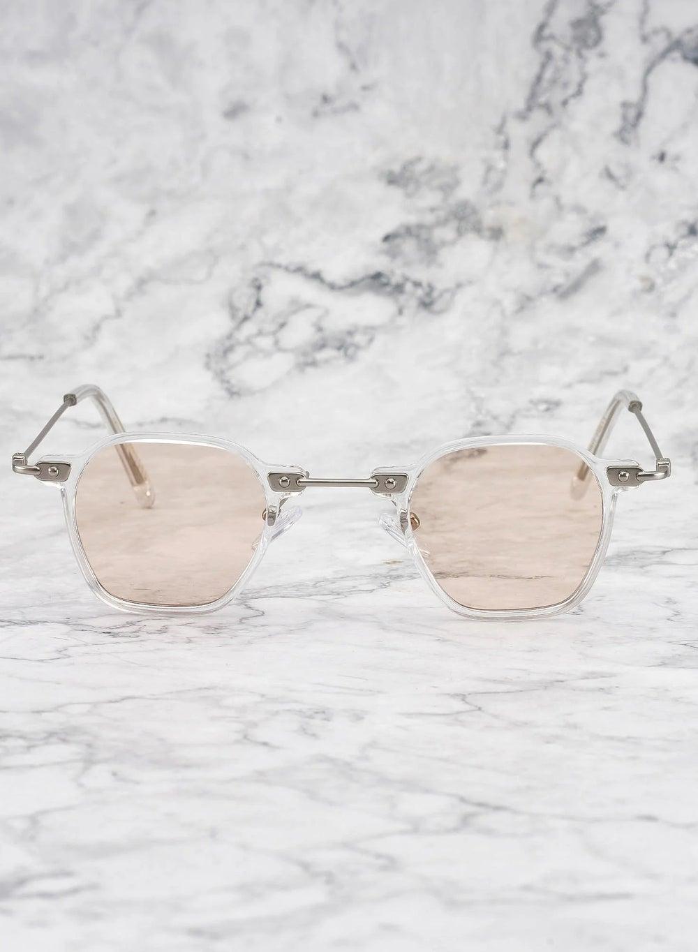 Explicit Poets LOGAN CLEAR Peach - Unisex Chic Sunglasses - Image 1