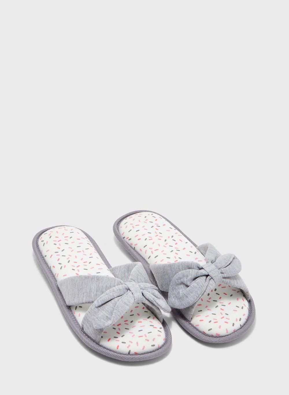 Elegant T190821 15 Bow Slippers for Luxurious Comfort - Image 1