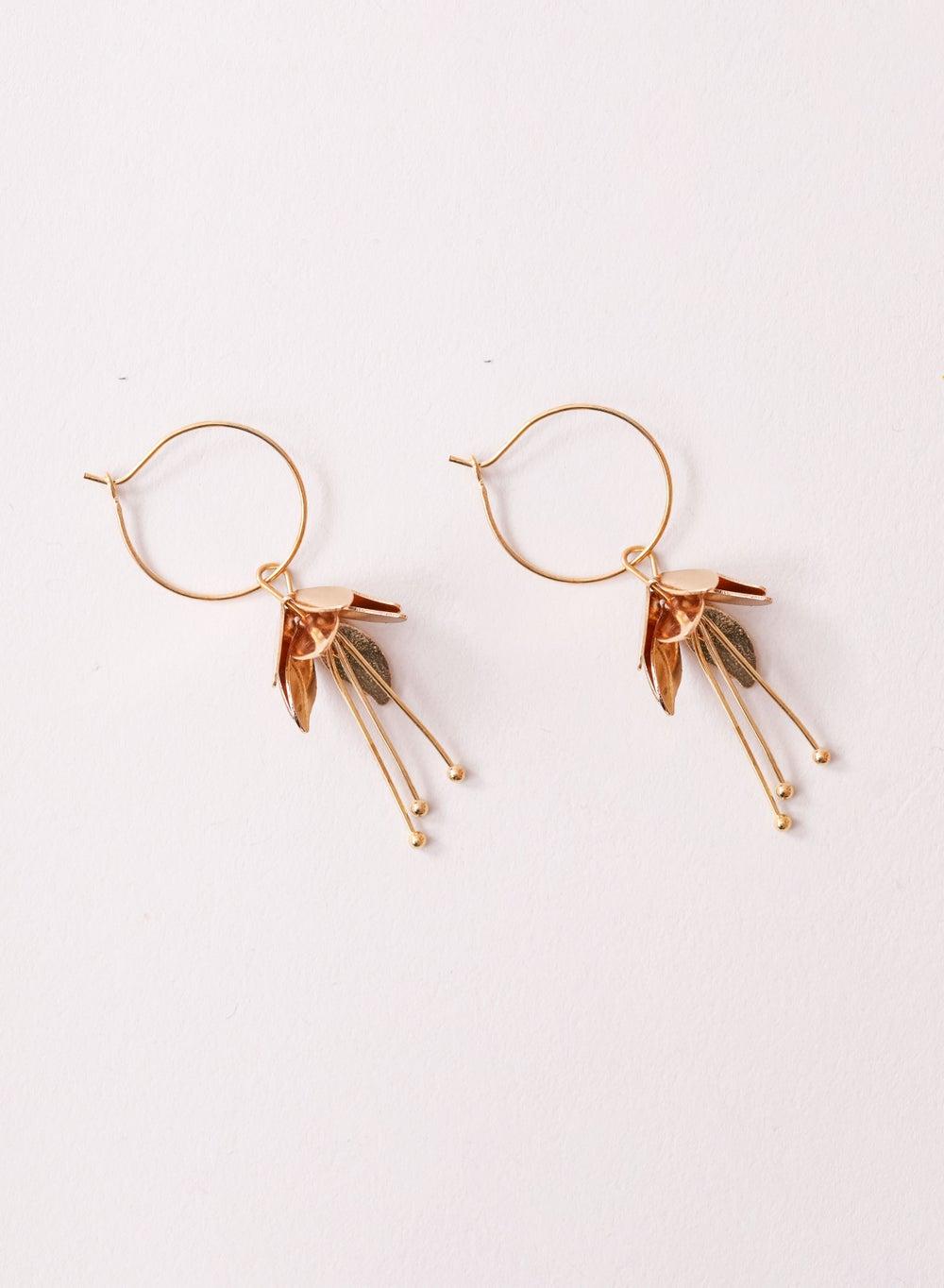 AMICA Gold-Tone Hoop Earrings: Summer Sparkle - Image 1