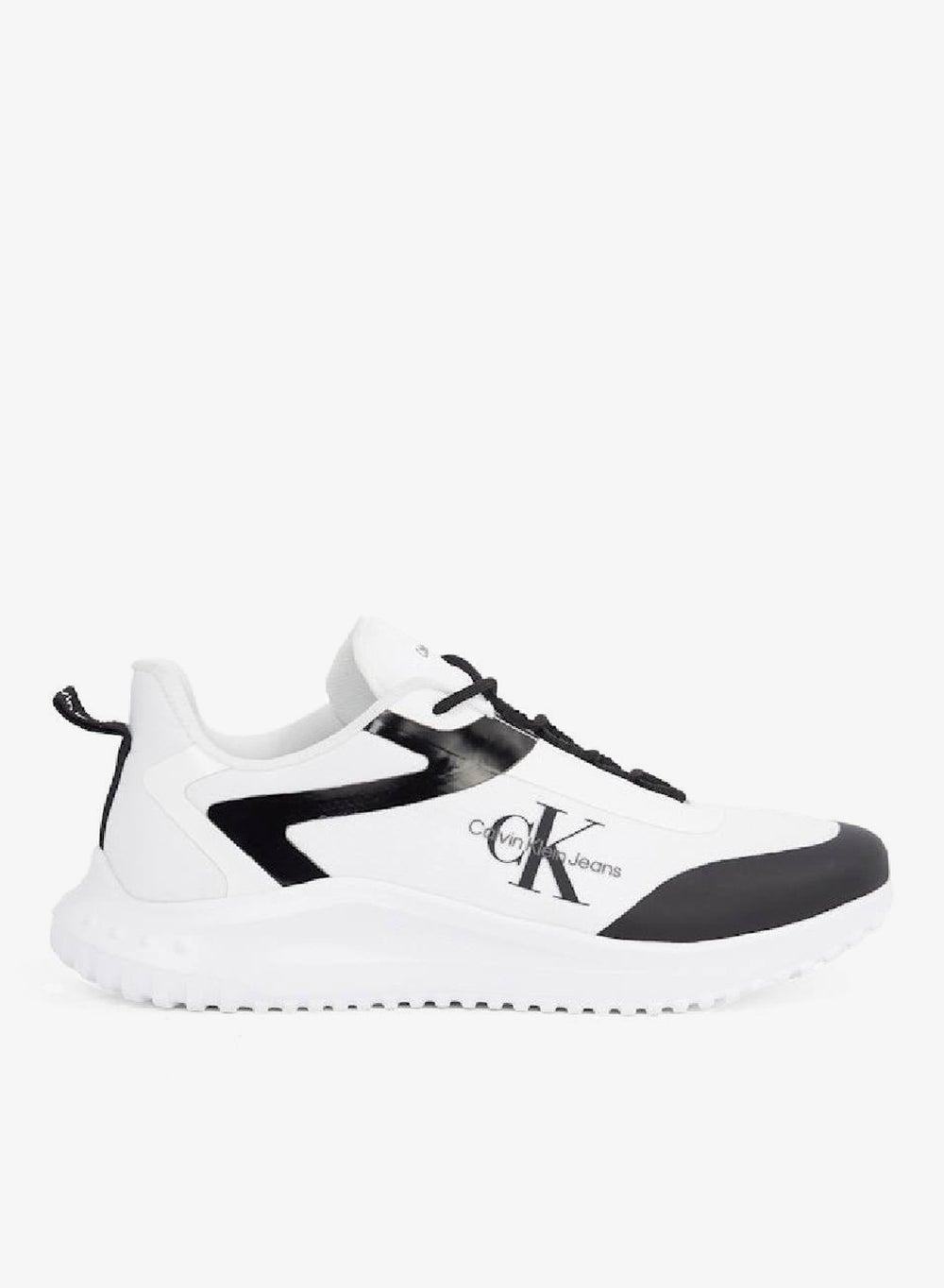 Eva Runner Low Lace 01W: Sleek Bright White/Black Sneakers - Image 1