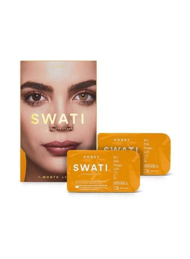 Honey Hazel Brown Colored Contact Lenses, 1-Month Duration - Image 1