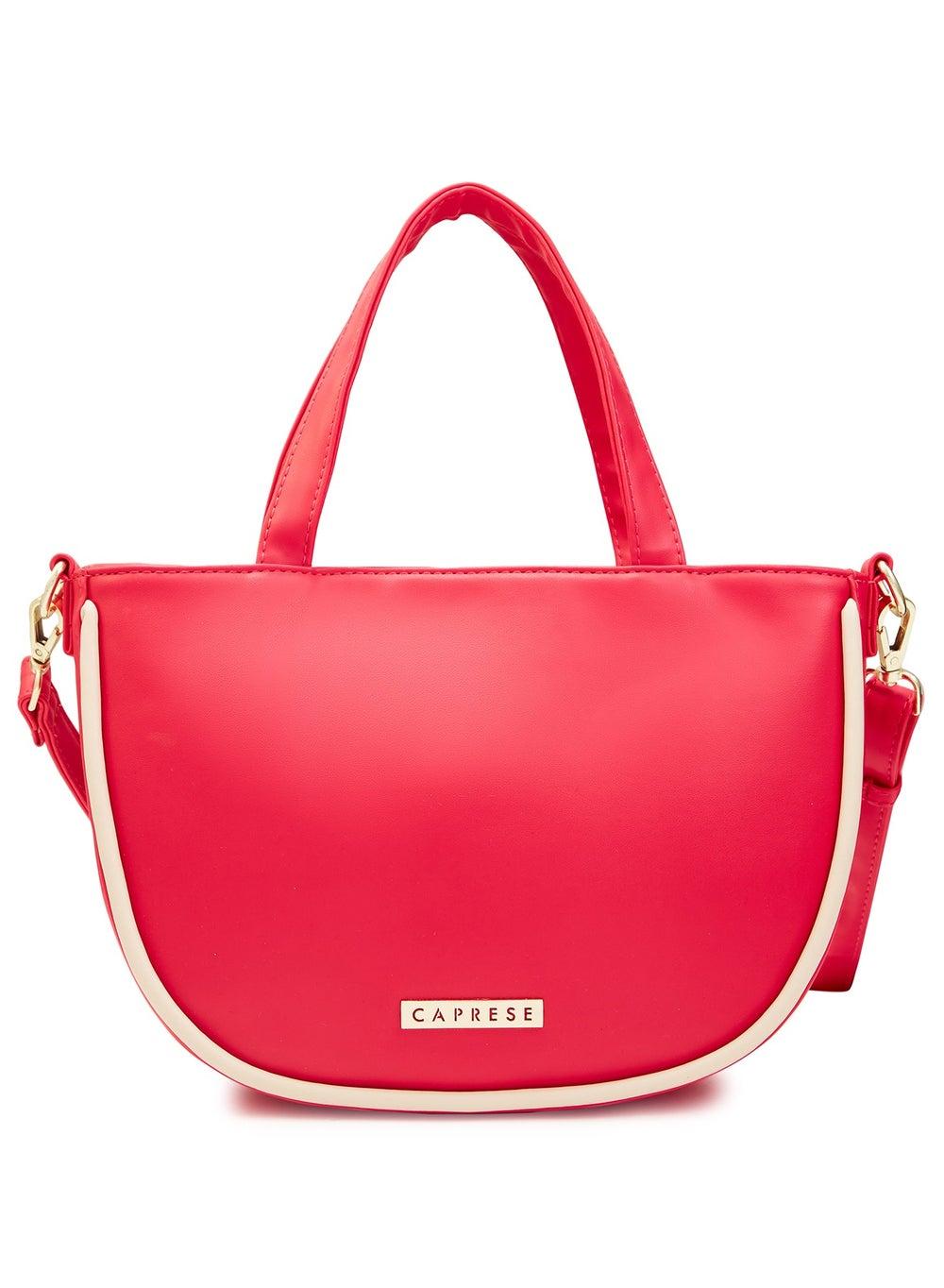 CAPRESE Gracie Magenta Faux Leather Satchel - Elegance on the Go - Image 1