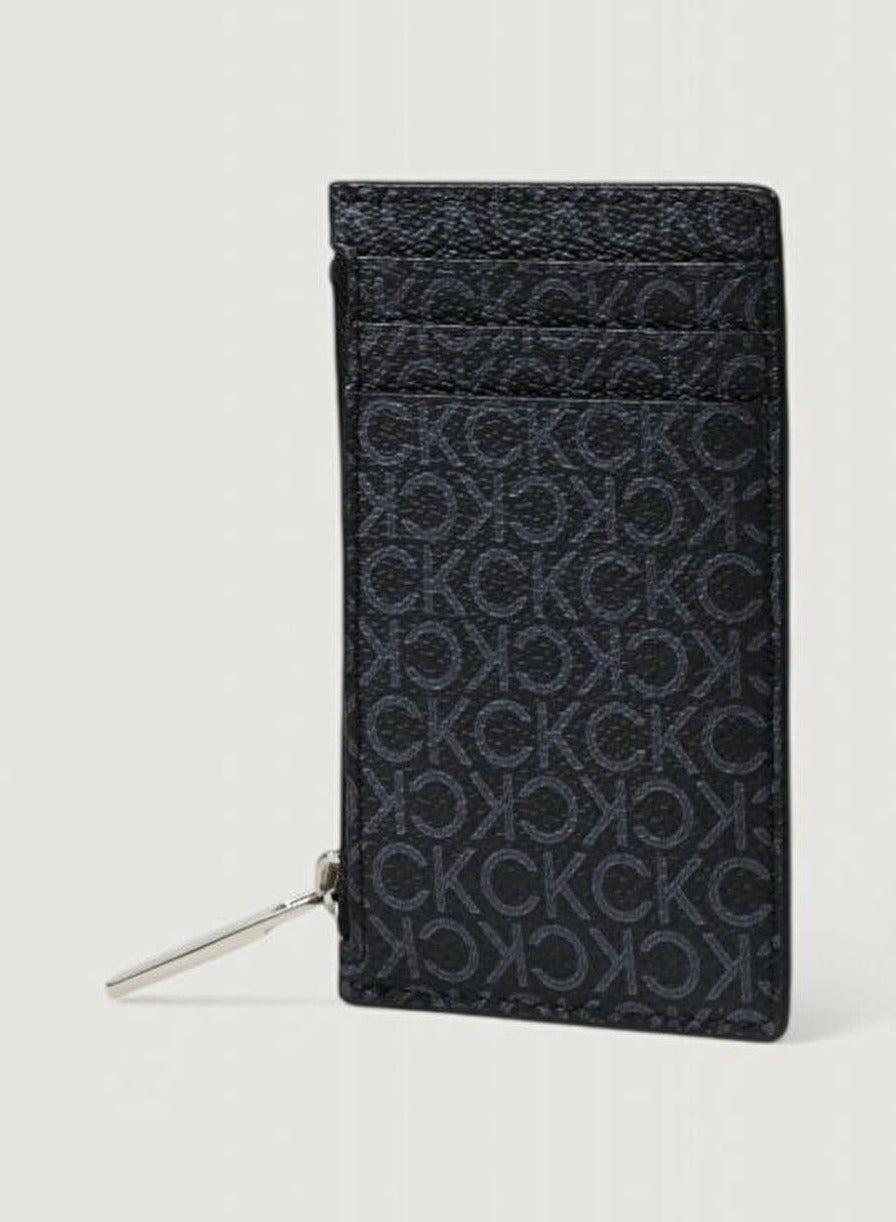 CALVIN KLEIN Sleek Logo Zip Card Holder for Men - Image 1