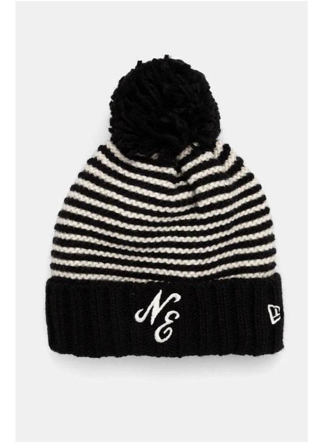 NEW ERA Jake Striped Knit Beanie with Bobble - Image 1