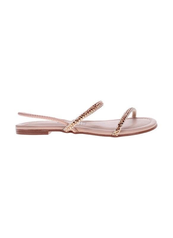 Elegant Beige Flat Sandals for Women - Comfort & Style - Image 1