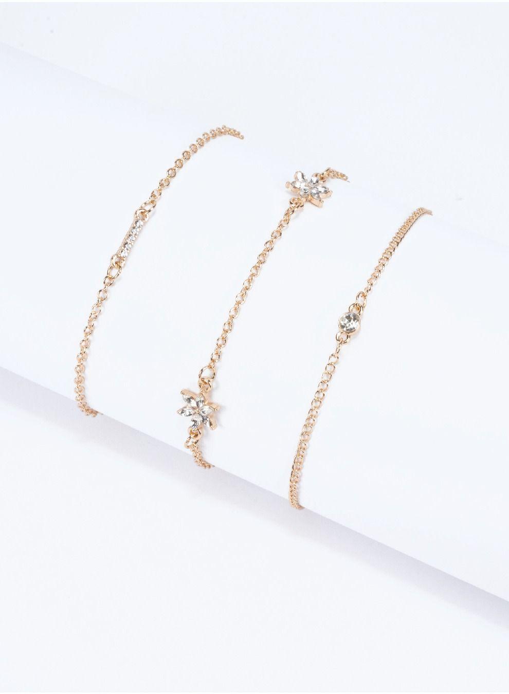 AMICA Dainty Trio Bracelets - Elegant Metallic Collection - Image 1