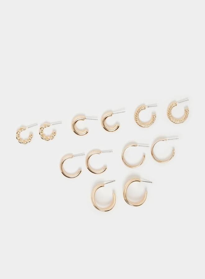Styli Hoop Earrings Set of 6 - Timeless Elegance - Image 1