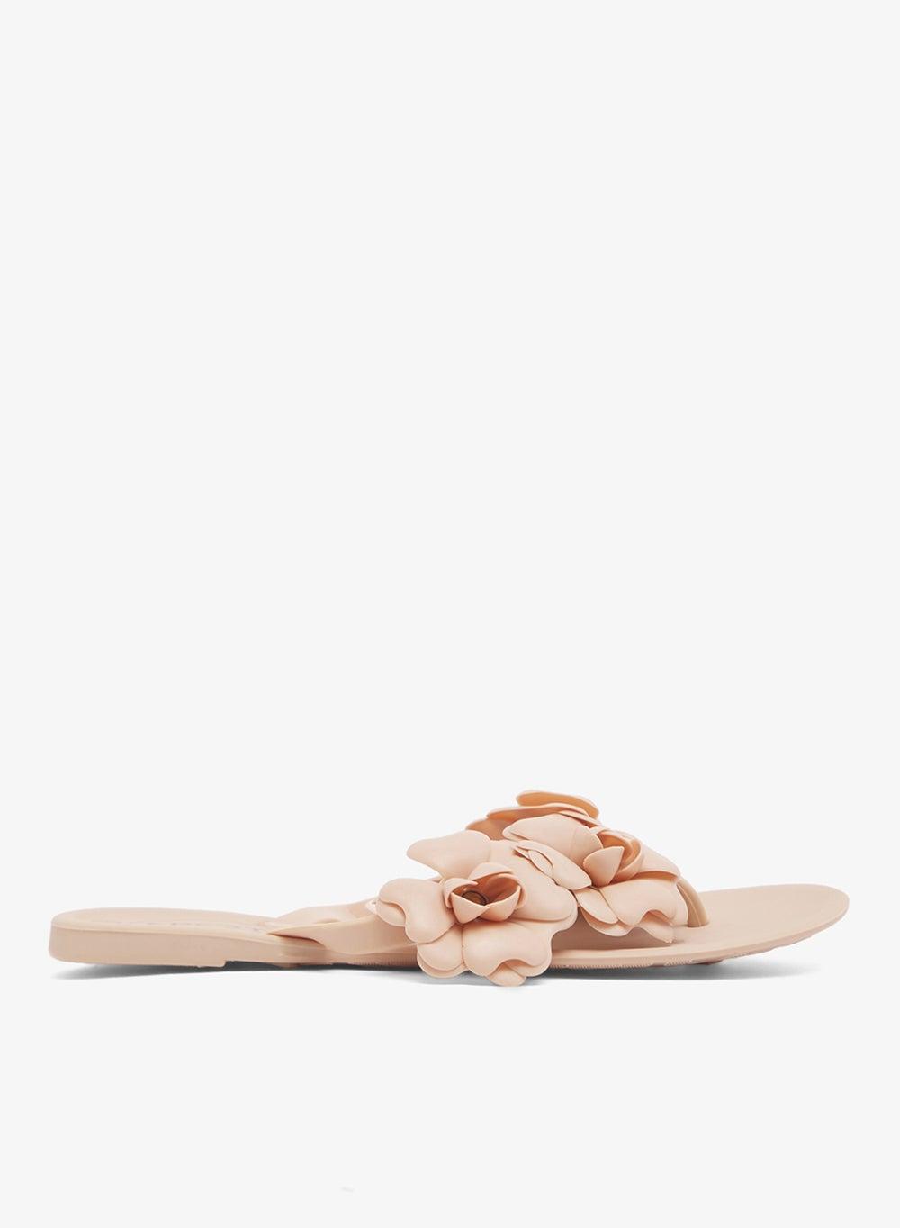 F00119Um1 Nude Elegance: Casual Flat Sandals for Her - Image 1