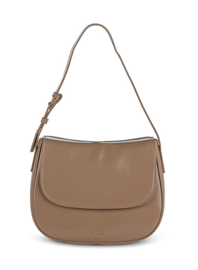 Vincci Elegant Brown Solid Shoulder Bag for Women - Image 1