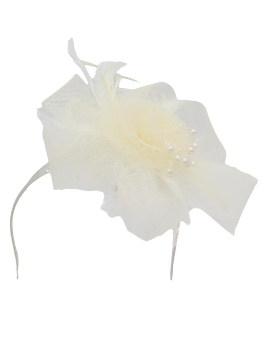 Ddaniela Monalisa Cream Fascinator - Elegant Tea Party Headgear - Image 1