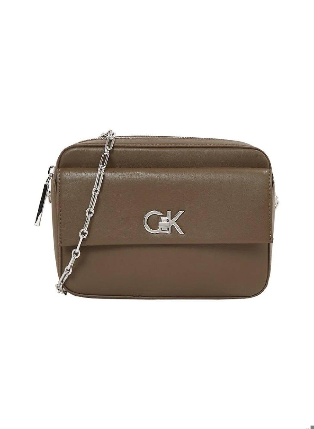CALVIN KLEIN Brown Women's Crossbody Camera Bag - Elegant & Durable - Image 1