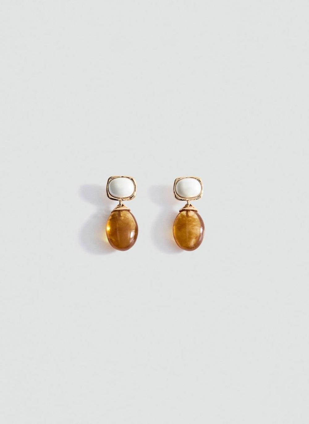 MANGO Elegant Resin Pendant Earrings for Women - Image 1