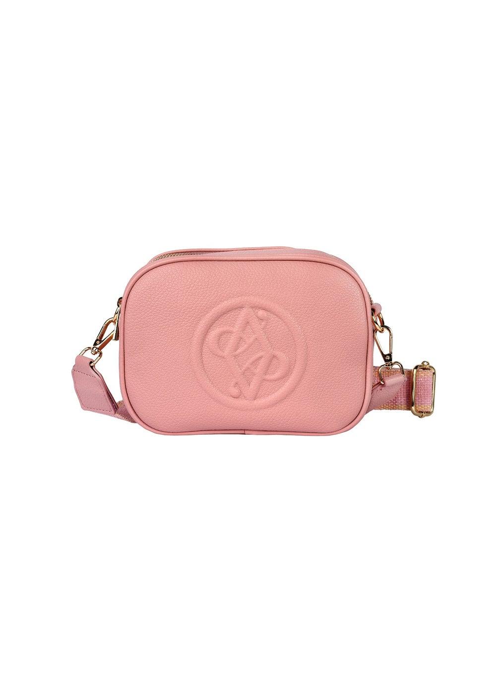 AMICA Rue Monogram Embossed Leather Crossbody Bag - Image 1