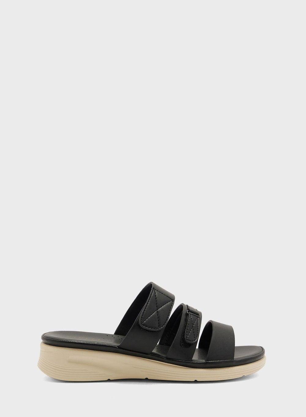 Chic Multi-Strap Mid Heel Wedge - Perfect Everyday Elegance - Image 1