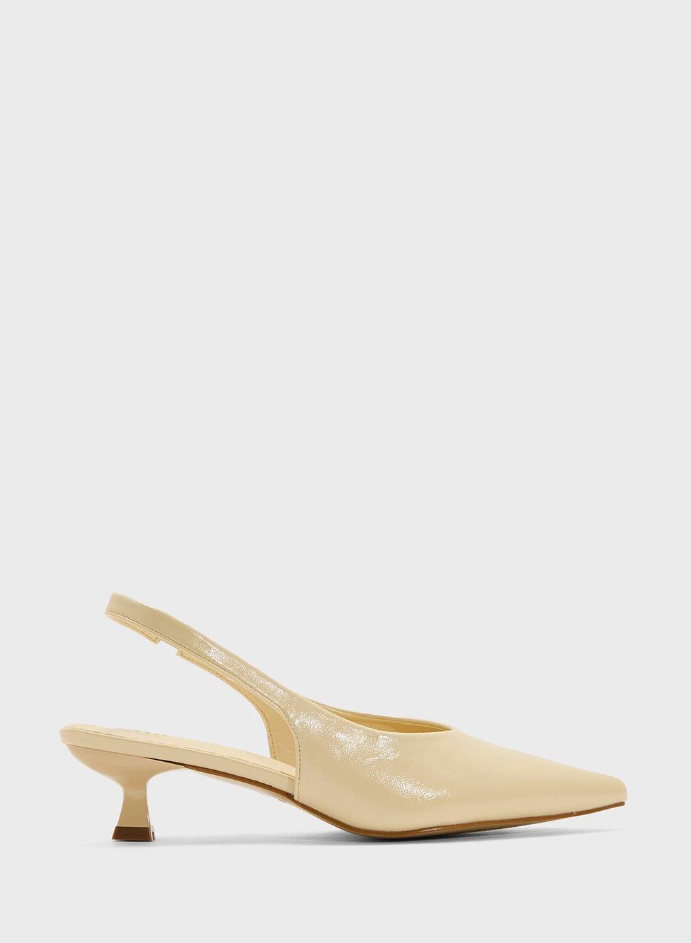 X2503 44 Sling Back Heeled Pump in Elegant Yellow - Image 1