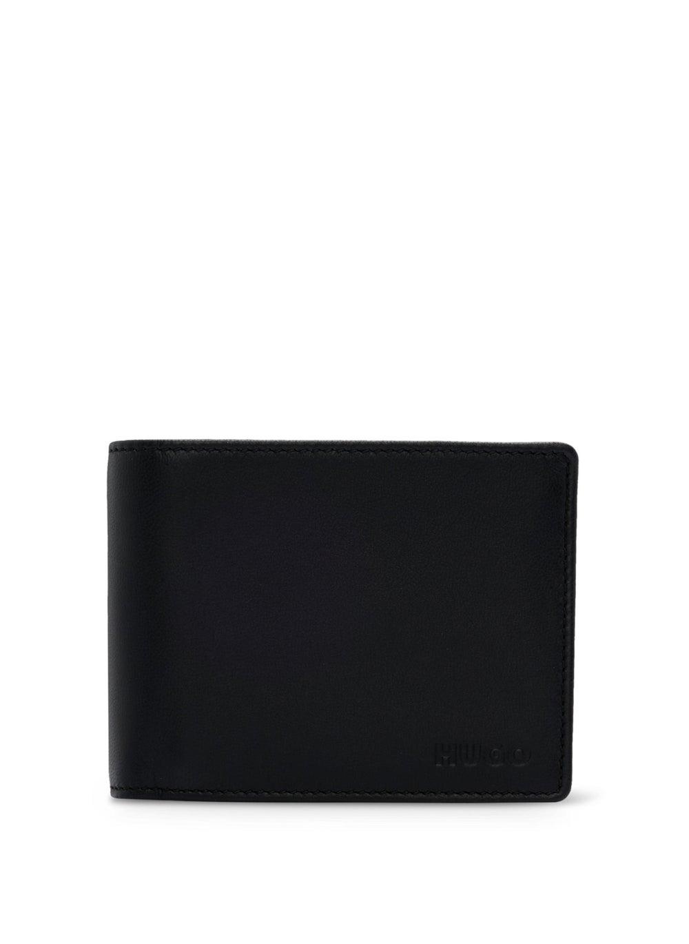 HUGO Men's Elegant Leather Wallet with Embossed Logo - Image 1