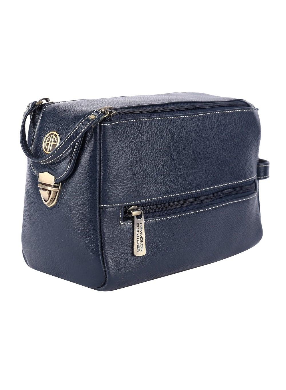 HAMMONDS FLYCATCHER Unisex Genuine Leather Toiletry Organizer TC4001BU - Image 1