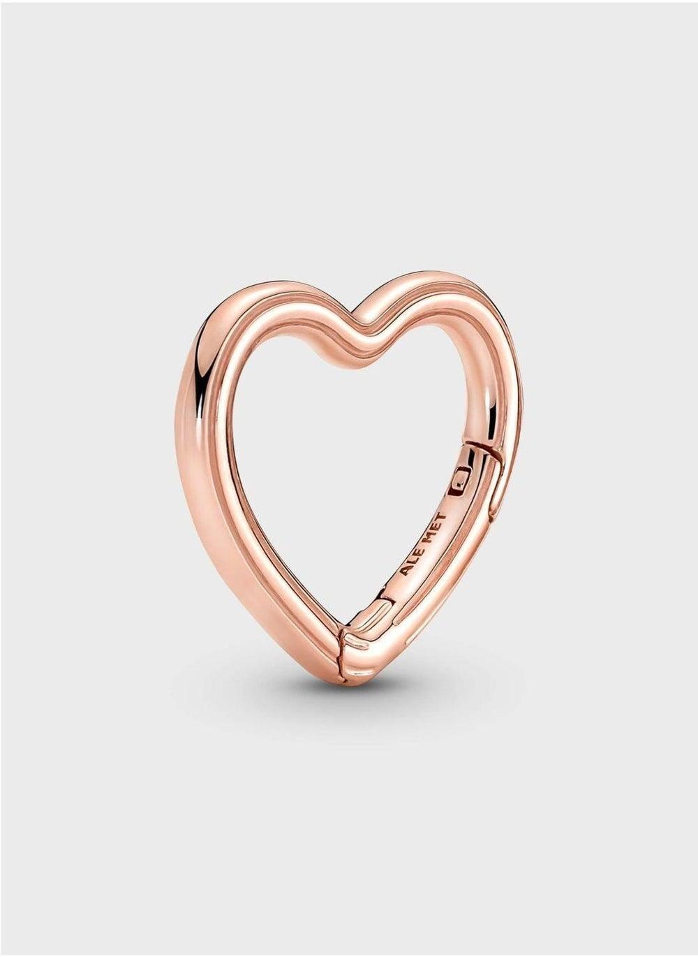 PANDORA Me Styling Heart Connector 14k Rose Gold-Plated - Image 1