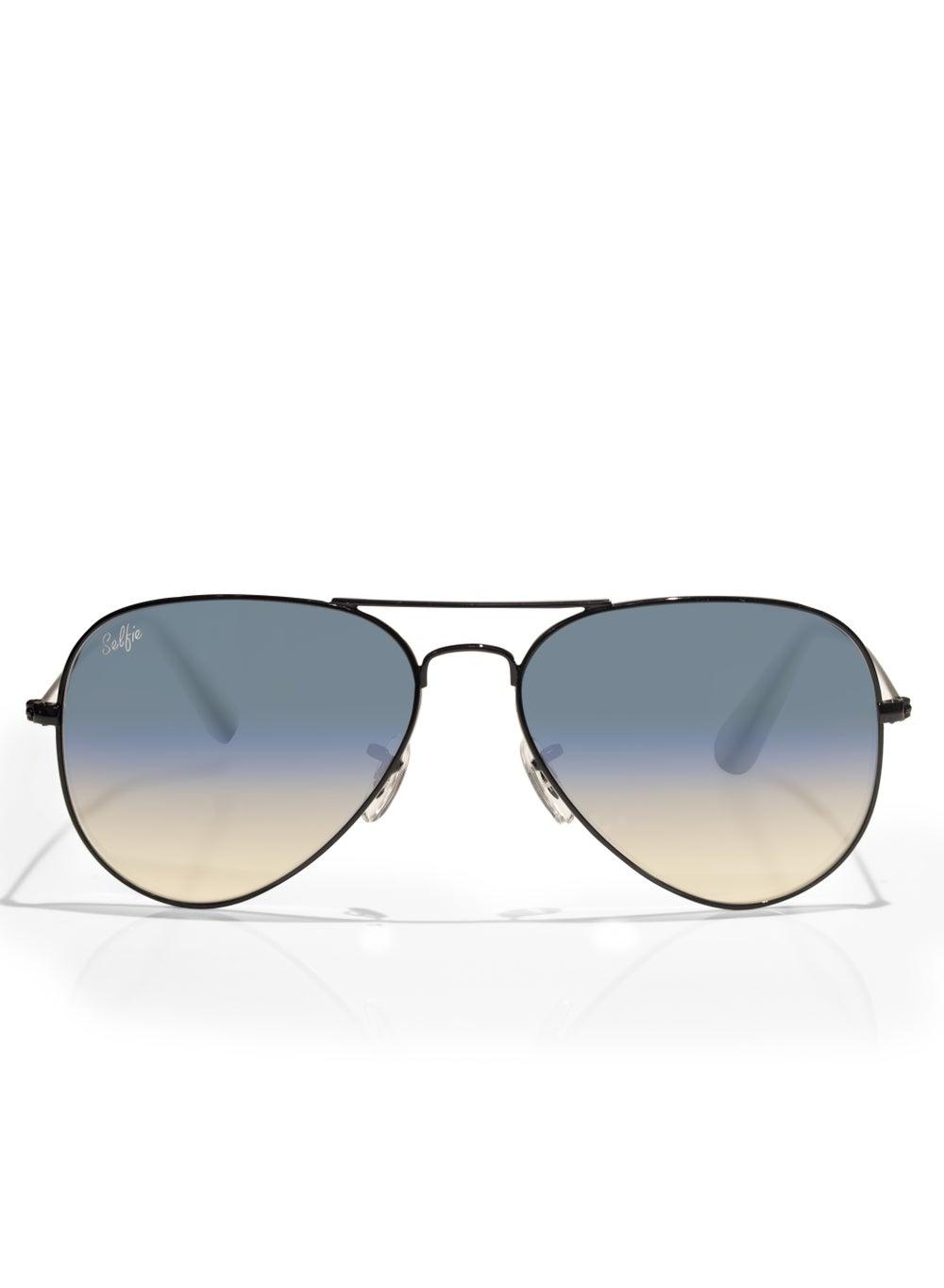 Selfie SE3025-018 Aviator Blue Black Elegance UV 400 Sunglasses - Image 1