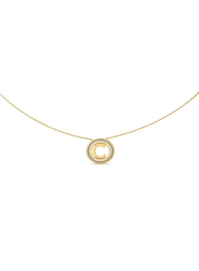 CERRUTI 1881 Bianca Gold-Plated Crystal Pendant Necklace - Image 1