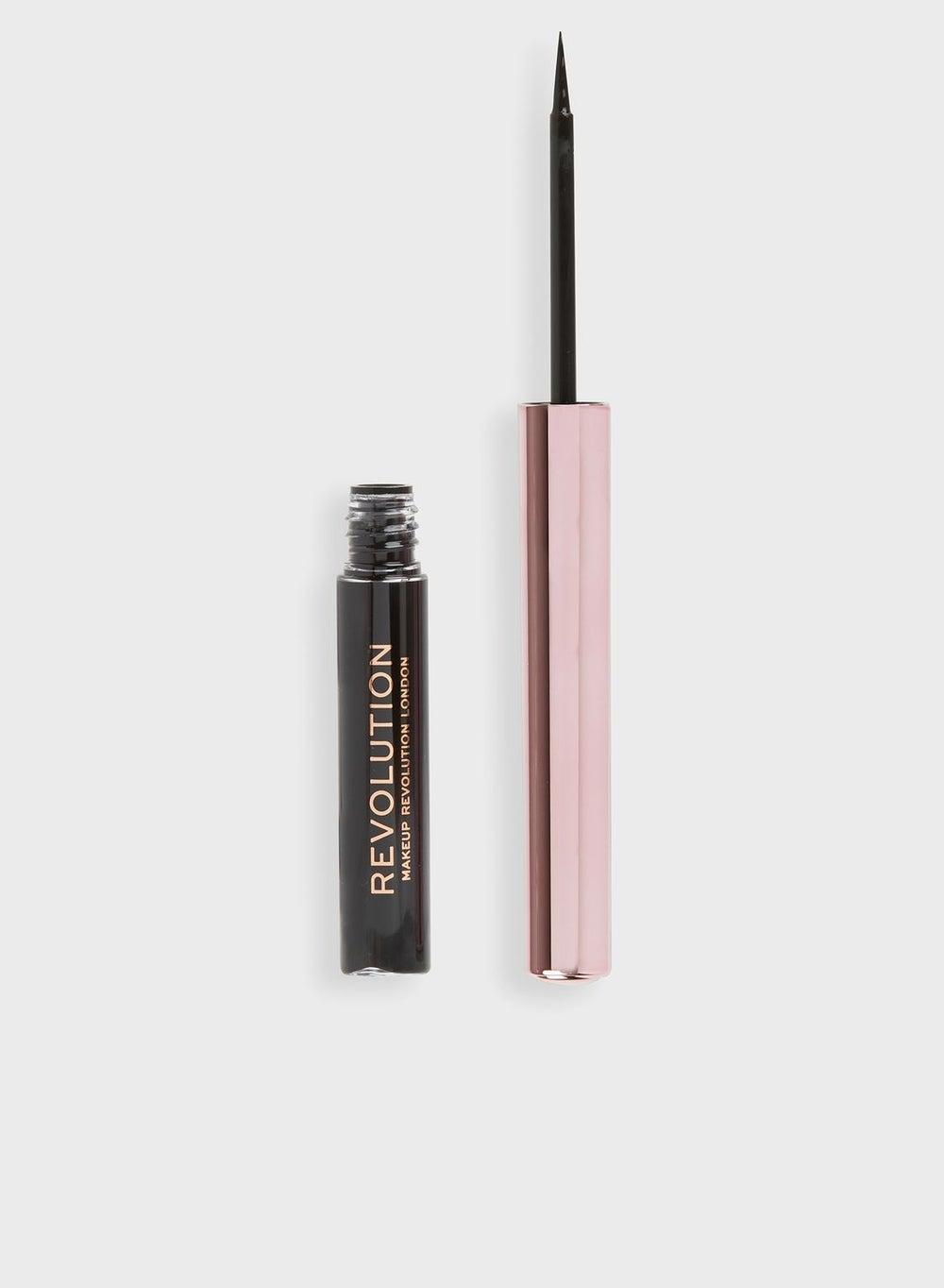 Revolution Super Flick Liquid Eyeliner – Bold Black - Image 1