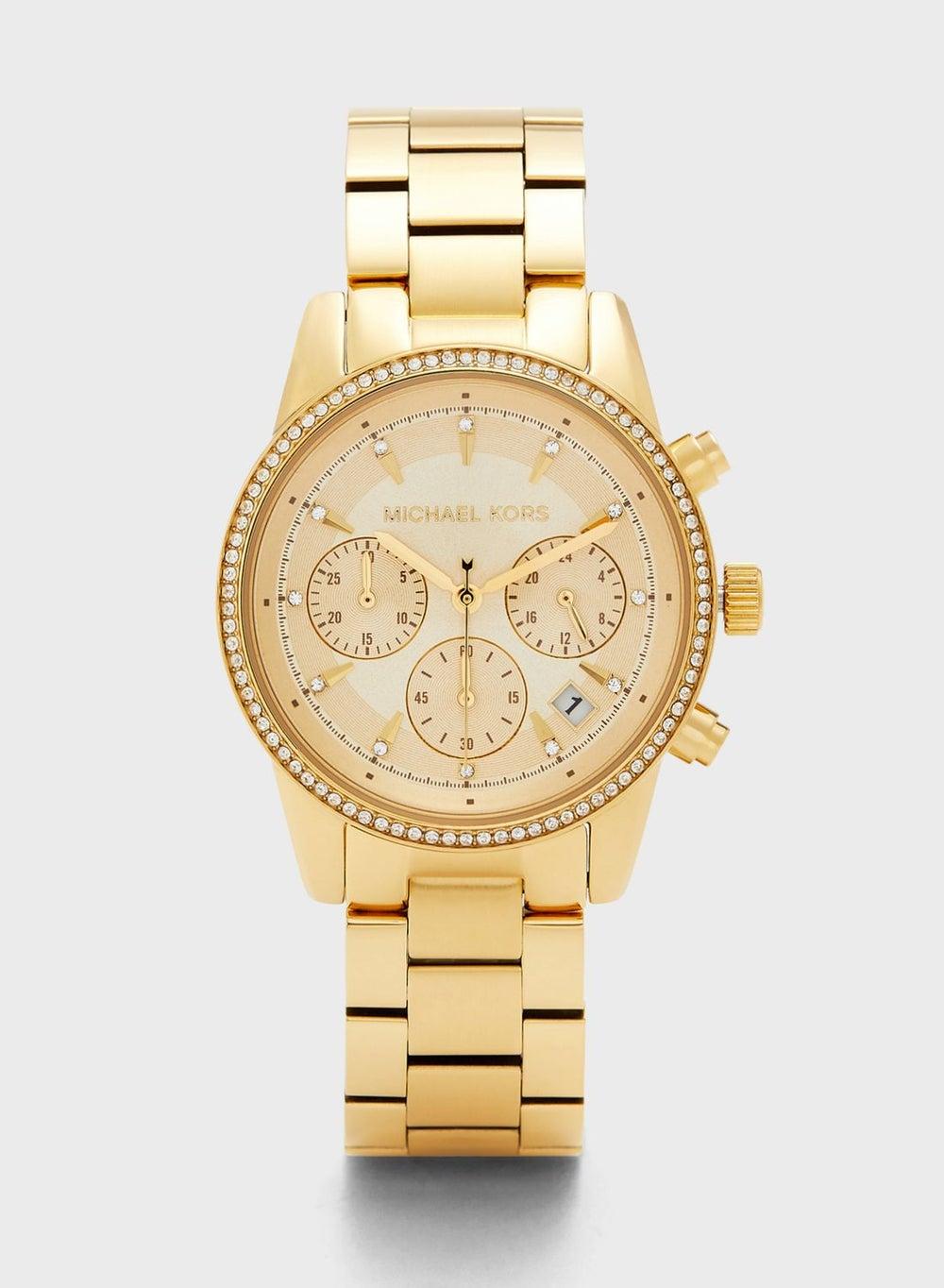 Michael Kors Ritz Gold-Tone Women's Chronograph Watch - Image 1