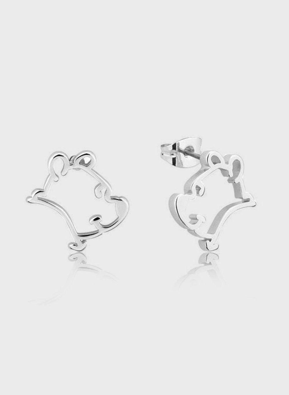 Winnie the Pooh Sterling Silver Outline Studs for Women - Image 1