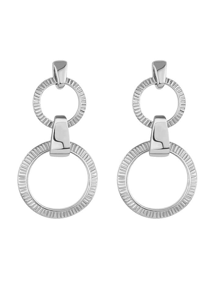 Saint Honore Paris Audacy Elegance Silver Dangle Earrings - Image 1