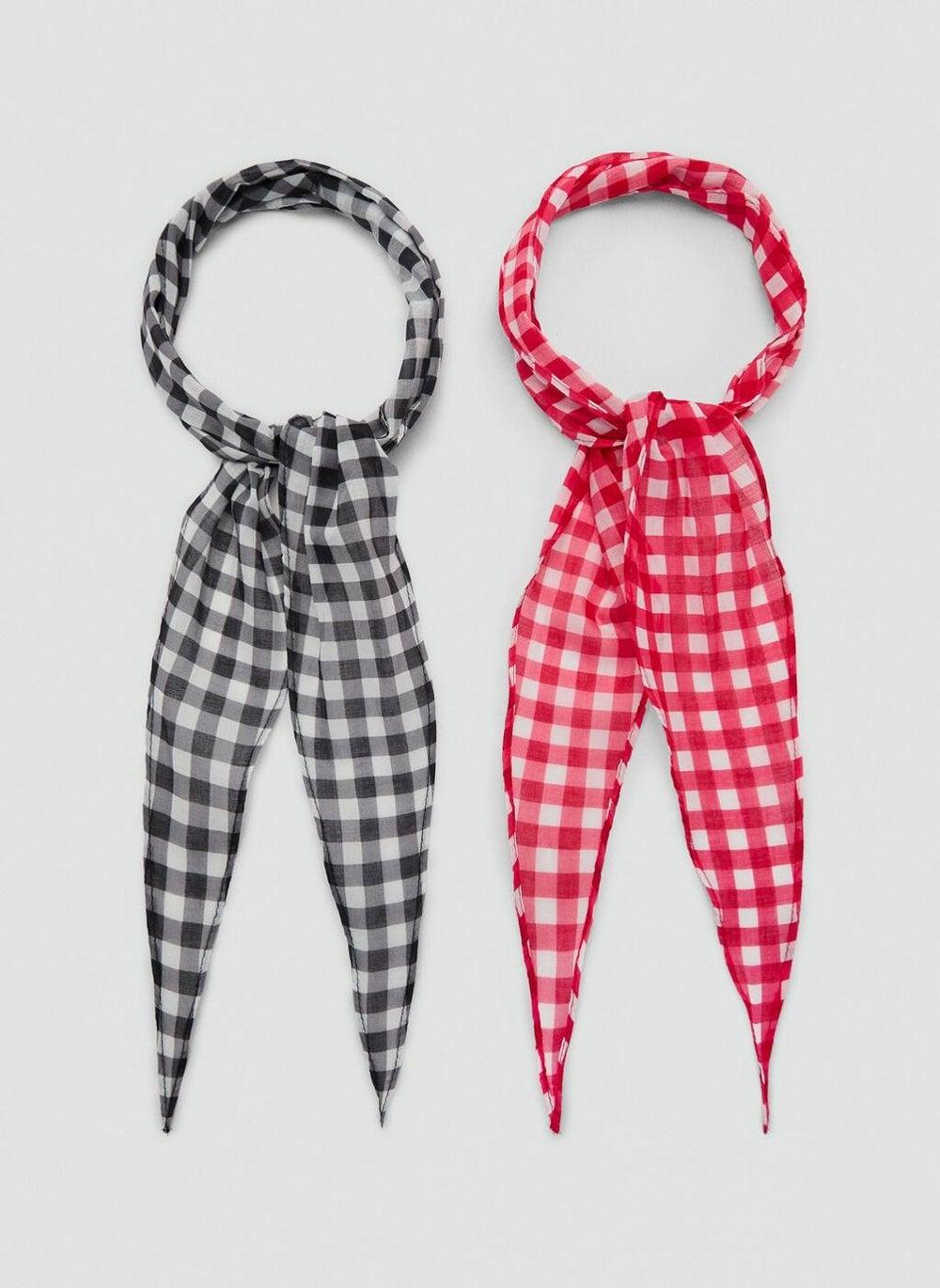 MANGO Women's Paisley Cotton Scarf Duo - Image 1